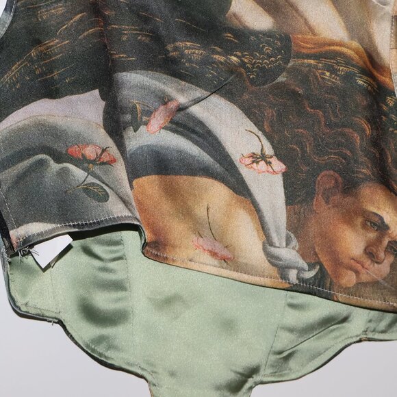 ZARA Renaissance Art Print Crop Top Venus Tank Medium - Picture 6 of 7